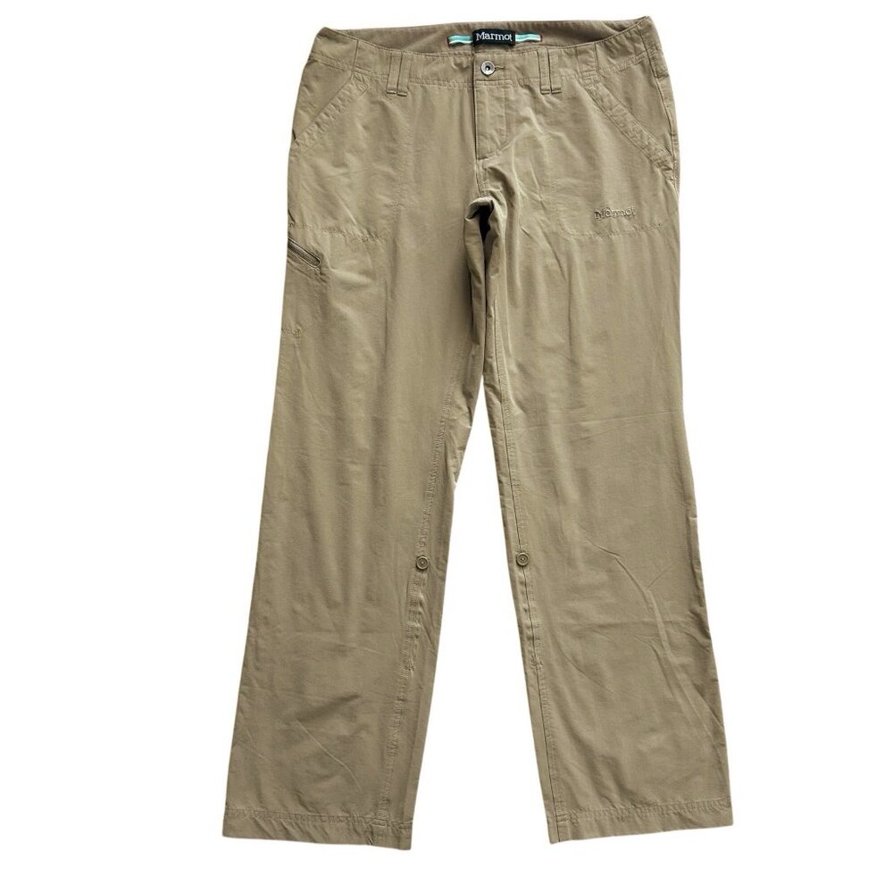 Marmot Pant Women 10 Brown Stretch Hiking Roll Up Outdoor Lightweight Trail Camp - Picture 1 of 12